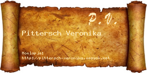 Pittersch Veronika névjegykártya